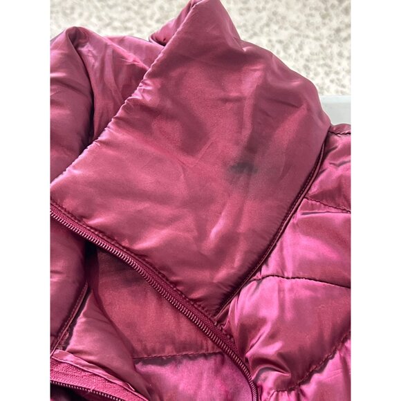 Liz Claiborne Sport Puffer Vest Size XL Full Zip Burgundy Red Gorpcore Outerwear - Picture 7 of 8